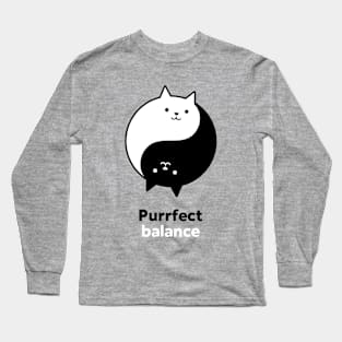 Ying Yang Cats Purrfect Long Sleeve T-Shirt